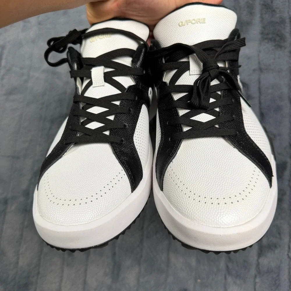 G/FORE G.112 Golf Shoes Mens 13 Black White Leather Spikeless GML000001